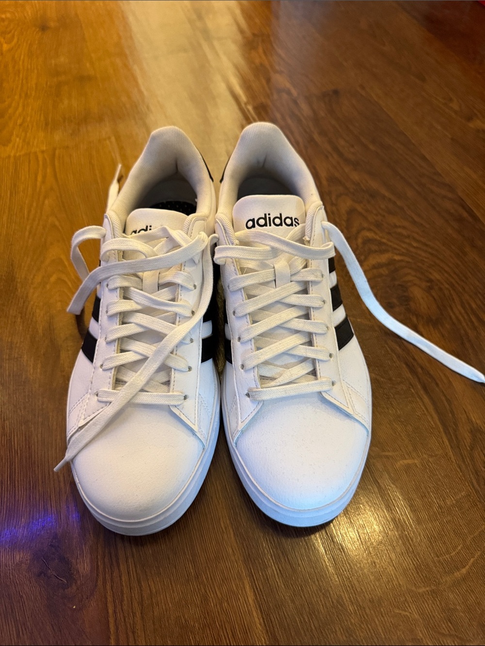 adidas White and Black Low-Top Sneakers